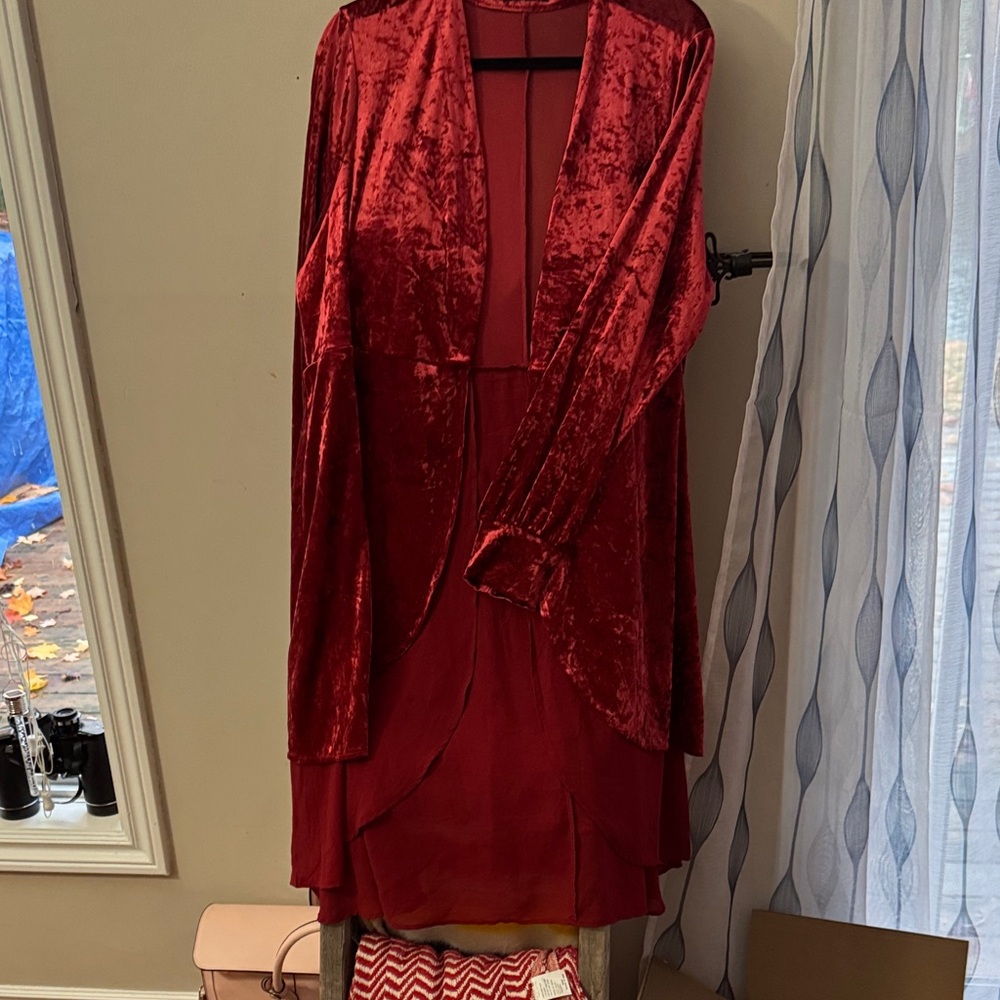 Torrid Deep Red Velvet Dress